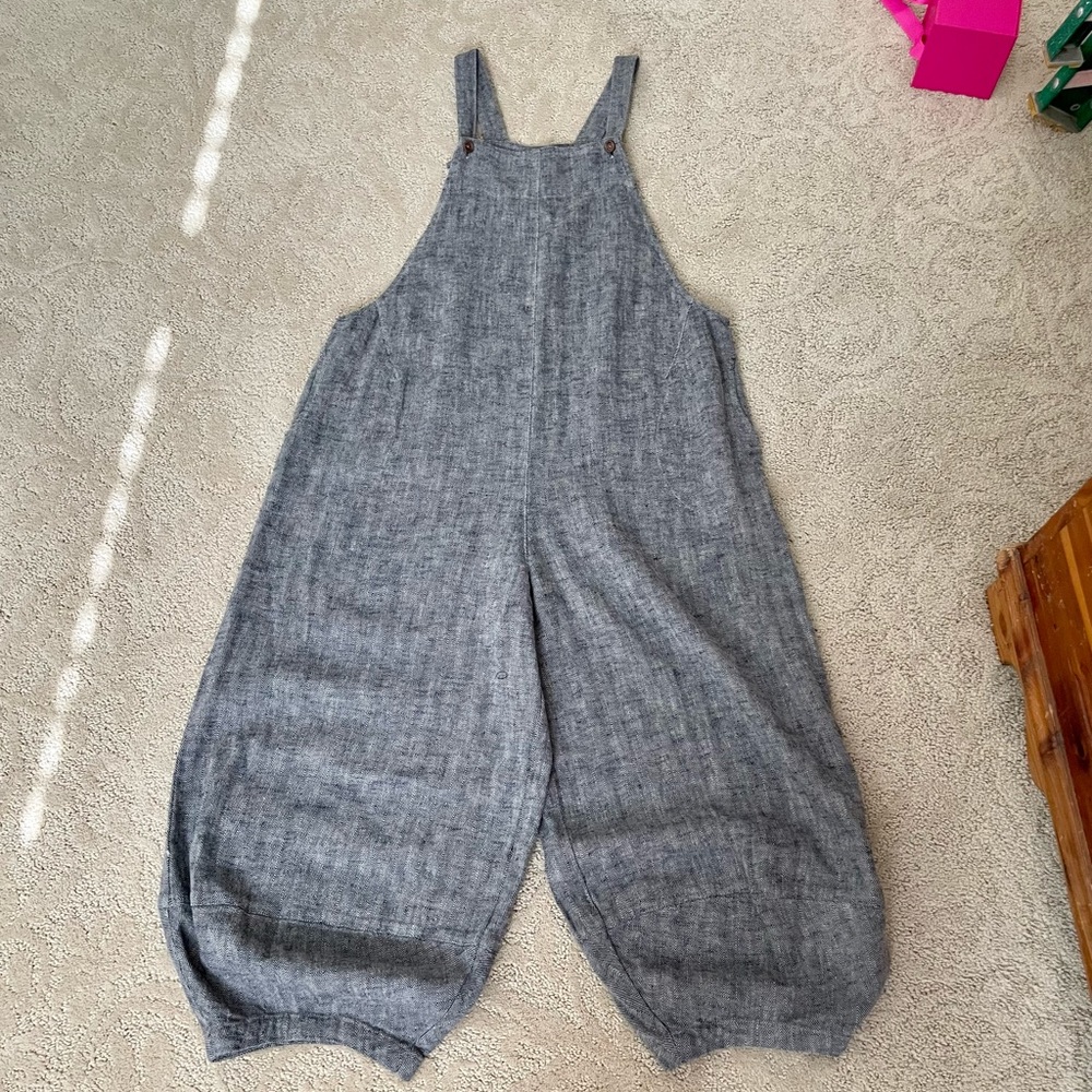 Kleen Linen Romper w/Pockets & Adjustable Straps